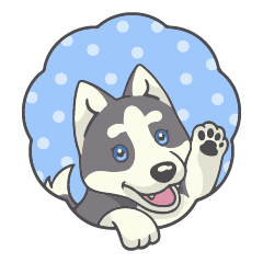 [LINEスタンプ] Playful Husky