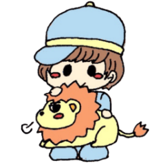 [LINEスタンプ] ちびらいおんと飼育員