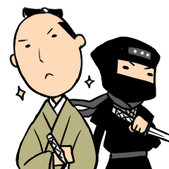 [LINEスタンプ] 江戸ンプ〜忍者と侍と犬と猫〜