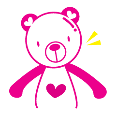 [LINEスタンプ] Pinkista Bear