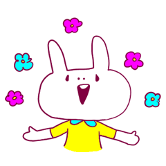 [LINEスタンプ] うさぎのラララ