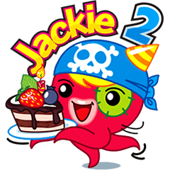 [LINEスタンプ] Jackie Octopus 2 (English Edition)