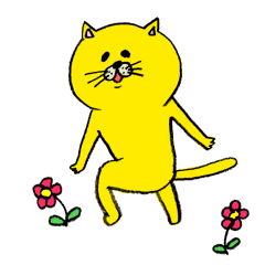 [LINEスタンプ] きいろいねこ