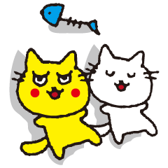 [LINEスタンプ] ムス猫と骨