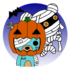 [LINEスタンプ] ゾンビックマ ハロウィンホラーナイト