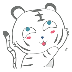 [LINEスタンプ] ホワイトタイガー