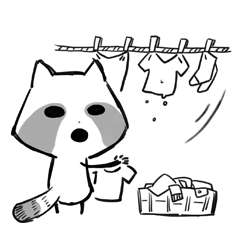 [LINEスタンプ] raccoon