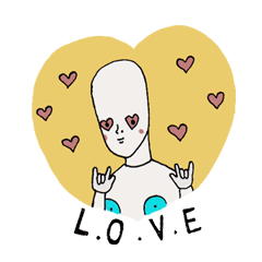 [LINEスタンプ] I'm a robot