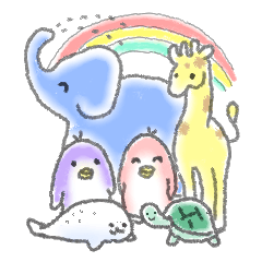 [LINEスタンプ] ほんわか動物の画像（メイン）