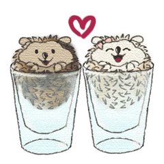 [LINEスタンプ] Hedgehogs in Love