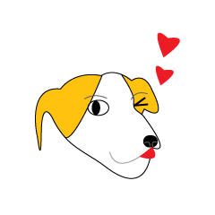 [LINEスタンプ] Point dog