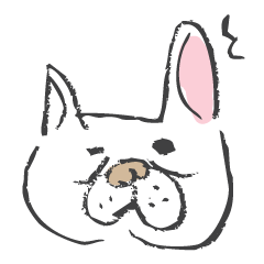 [LINEスタンプ] ブサかわ☆フレブル犬 サキの画像（メイン）