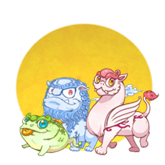 [LINEスタンプ] Spirit House : Lucky Monsters