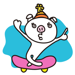 [LINEスタンプ] Pig'n cho