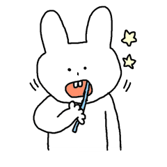 [LINEスタンプ] 白いうさぎの日常