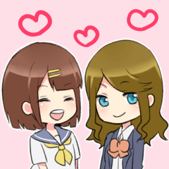 [LINEスタンプ] セーラー VS ブレザー