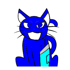 [LINEスタンプ] 青ネコ