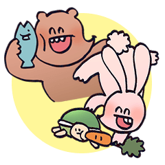 [LINEスタンプ] カメと魚はお友達