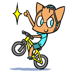 [LINEスタンプ] Cycling Cat by ROGER I.S.