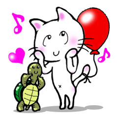 [LINEスタンプ] ネコっちとカメたろう