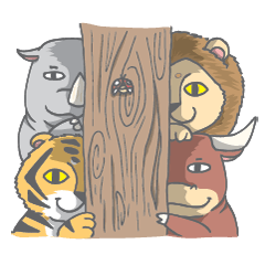 [LINEスタンプ] Wild Best Friends！