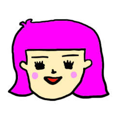 [LINEスタンプ] ヘアカラーガール