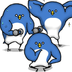 [LINEスタンプ] よく鍛えられたペンギン