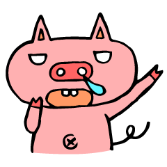 [LINEスタンプ] はなみずブタくん