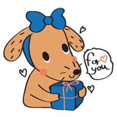 [LINEスタンプ] Lucky Happy dog