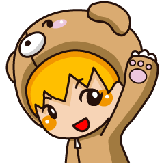 [LINEスタンプ] くまずきんちゃん