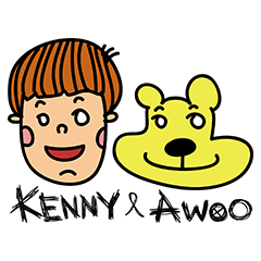 [LINEスタンプ] Kenny and a-woo.