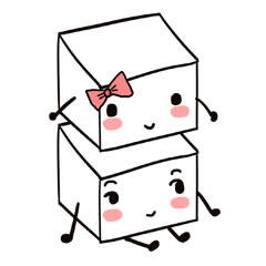 [LINEスタンプ] The Sweet Sugar Cubes Sa-Ga ＆ Su-Gyの画像（メイン）