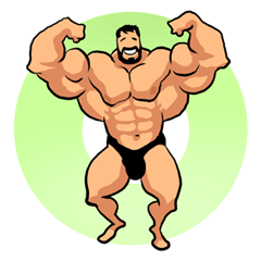 [LINEスタンプ] スーパー筋肉男