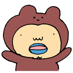 [LINEスタンプ] 熊の着ぐるみ生活 熊人（くまんちゅ）