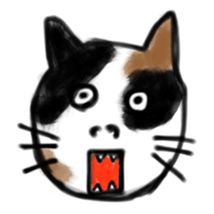 [LINEスタンプ] あいた口がふさがらない猫