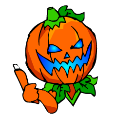 [LINEスタンプ] 恐怖のハロウィーンパンプキンマン