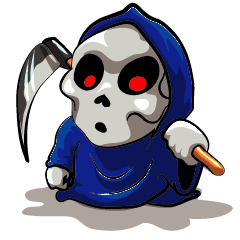 [LINEスタンプ] JK Grim Reaper 01