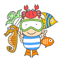 [LINEスタンプ] Scuba Mini