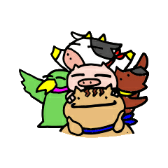 [LINEスタンプ] ポジティブウォーリアーズ