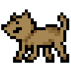 ドット絵犬のレオ君 Lineスタンプ 零太郎