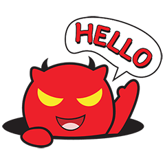 [LINEスタンプ] Red Demon