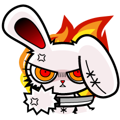 [LINEスタンプ] BLOODY BUNNY : 100% NO MERCY