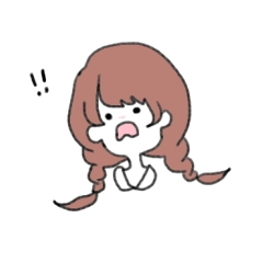 [LINEスタンプ] みつあみ少女