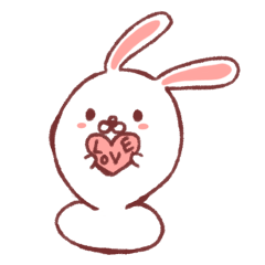 [LINEスタンプ] もちっこうさぎ