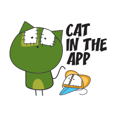 [LINEスタンプ] CAT IN THE APP