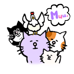 [LINEスタンプ] 無表情のMuu.(ムウ)