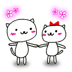 [LINEスタンプ] ほのぼのにゃんこ＆恋にゃんこ