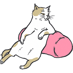 [LINEスタンプ] 浮世絵風（？）ねこの画像（メイン）