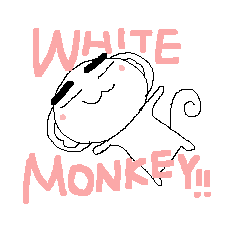 [LINEスタンプ] WHITE  MONKEY！！