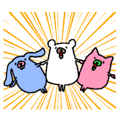 [LINEスタンプ] クマとウサギとイヌの妖精5